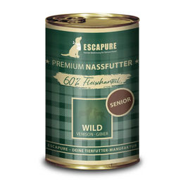 Escapure Senior Hundefutter Wild Hirsch Monoprotein Stückchen in Sauce 6 x 400 g – Bild 1 von 1