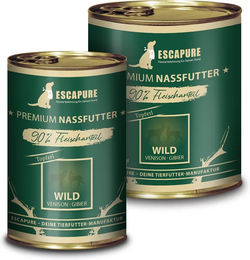 Escapure Wild Topferl Hundefutter mit 90% Wildfleisch Hirsch und Stückchen in Sauce getreidefrei hypoallergen – Bild 1 von 2