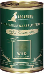 Produktbild von Escapure Wild Topferl Hundefutter mit hohem Fleischanteil Stückchen in Sauce 24x400g