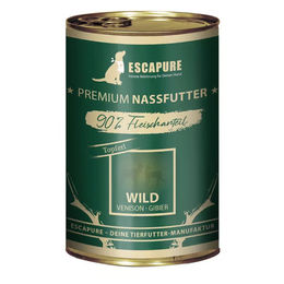 Produktbild von Escapure Wild Topferl Hundefutter mit hohem Fleischanteil Stückchen in Sauce 24x400g