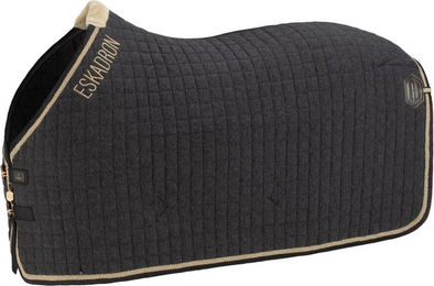Eskadron Abschwitzdecke Quilted Heritage Acrylic aus Wolle in Schwarz oder Grau Größe S – Bild 1 von 2