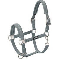 Produktbild von Eskadron Ashblue Softshell Nylonhalfter mit Double Pin Buckle für Warmblut in Blau