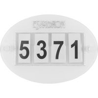 Produktbild von Eskadron Basic QuickPin Startnummern Set mit 4 Nummernhaltern in Weiß