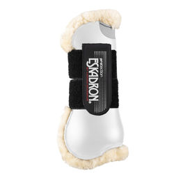 Eskadron Basics Flexisoft Faux Fur Gamaschen vorne 2er Set Weiß für Warmblut – Bild 1 von 3