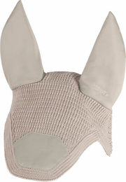 Eskadron Basics Fly Hood Sport Fliegenkopfschutz aus Baumwolle für Warmblut in Grau und Beige – Bild 1 von 6