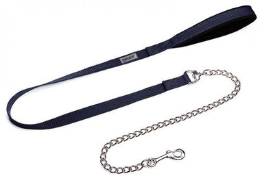 Eskadron Basics Führkette für Pferde in Navy Blau mit vernickelten Metallgliedern Größe XS – Bild 1 von 3