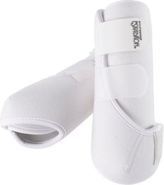 Produktbild von Eskadron Basics PRO Dressur Gamaschen vorne aus Neopren in Weiß für Ponys