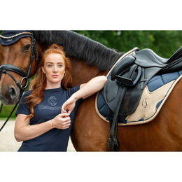 Eskadron Classic Sports 26 Bicross Schabracke Mattgloss Blau für Warmblut – Bild 1 von 6