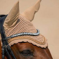 Produktbild von Eskadron Classic Sports 26 Jewel Fliegenohren für Ponys aus Baumwolle in Beige und Gold