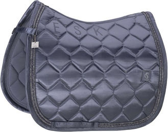 Eskadron Classic Sports 26 Satin Frills Schabracke für Ponys in Blau Türkis Grau – Bild 1 von 4