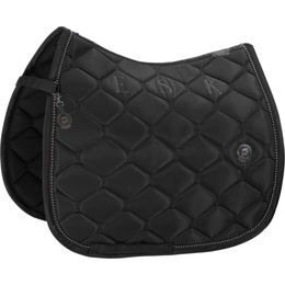 Eskadron Dressurschabracke Highgloss Pearls Platinum Schwarz Größe DL – Bild 1 von 5