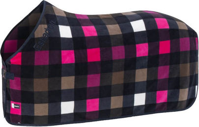 Eskadron Dynamic 26 Abschwitzdecke Fleece Check Navy-White-Powdertaupe-Lipstick Größe S – Bild 1 von 1