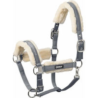 Produktbild von Eskadron Fellhalfter Fauxfur Double Pin für Warmblut in Blau und Grau