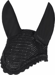 Eskadron Fliegenhaube Crystal Platinum Schwarz aus Baumwolle für Warmblut – Bild 1 von 1