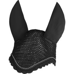 Eskadron Fliegenhaube Pearls Platinum für Warmblut in Schwarz aus Baumwolle – Bild 1 von 2