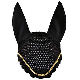 Eskadron Fliegenmütze Basics Regular Gold Schwarz aus Baumwolle für Ponys – Bild 1 von 2