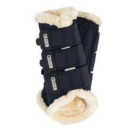 Eskadron Gamaschen Faux Fur Basics Boots mit Plüsch in Blau oder Schwarz Größe L – Bild 1 von 3