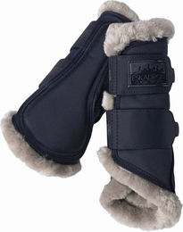 Eskadron Gamaschen Fauxfur mit synthetischem Fell in Dark Navy Blau Größe S – Bild 1 von 1