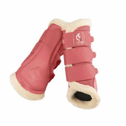 Eskadron Gamaschen Mesh Fauxfur für Pferde Coral Blossom Größe L – Bild 1 von 3