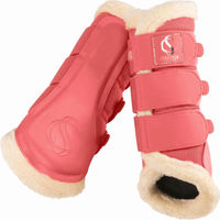 Produktbild von Eskadron Gamaschen Mesh Fauxfur für Pferde Coral Blossom XL