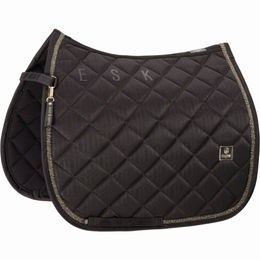 Eskadron Glossy Heritage Dressurschabracke aus Polyester in Schwarz oder Braun – Bild 1 von 4