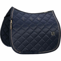 Eskadron Glossy Heritage Dressurschabracke Blau für Warmblut – Bild 1 von 3