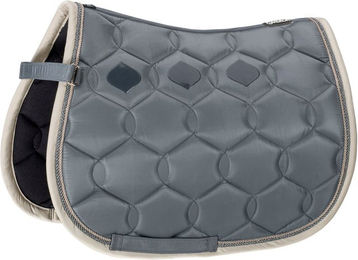 Eskadron Glossy Wave Contrast Shetty Schabracke Blau Grau mit Silikon – Bild 1 von 2