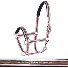 Eskadron Halfter Basics mit Dornschnalle aus Nylon in Beige und Rosa – Bild 1 von 1