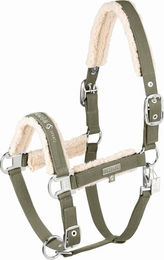 Eskadron Halfter Denim Double Pin mit Teddyfleece dusty olive XWB – Bild 1 von 2