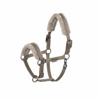 Produktbild von Eskadron Halfter Double Pin Faux Fur Smoky Taupe Platinum für Warmblut