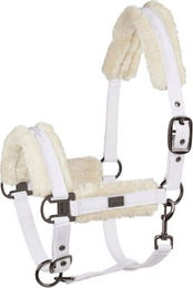 Eskadron Halfter Glossy Faux Fur Weiß für Pferde – Bild 1 von 2
