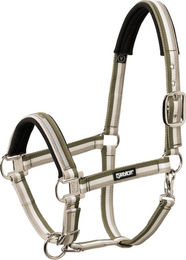 Eskadron Halfter Pin Buckle VB für Vollblut aus Nylon in Olive-Creme-Grau – Bild 1 von 2