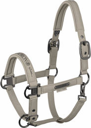 Eskadron Halfter Sparkle Double Pin Platinum aus Kunstleder in Grau oder Beige – Bild 1 von 1
