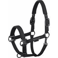 Produktbild von Eskadron Halfter Sparkle Double Pin Platinum aus Kunstleder in Schwarz/Silber für Warmblut