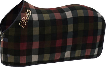 Eskadron Heritage Abschwitzdecke Fleece Check in Black-Deep Moss-Merlot-Ash Größe S – Bild 1 von 1