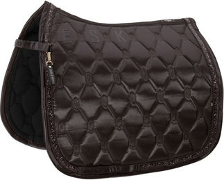 Eskadron Heritage Cardamom Dressurschabracke Satin Jewel in Grün Schwarz Größe M – Bild 1 von 2