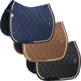 Eskadron Heritage Cotton Glitter Schabracke für Ponys in Schwarz Beige und Blau – Bild 1 von 8