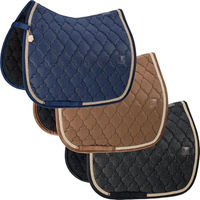 Produktbild von Eskadron Heritage Cotton Glitter Schabracke für Ponys in Schwarz Beige und Blau