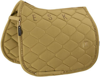 Eskadron Heritage Glam Crystal Dressurschabracke für Warmblut in Braun – Bild 1 von 4