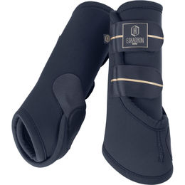 Eskadron Heritage Pro Dressage Gamaschen Hinterbein Navy Blau Neopren Größe V – Bild 1 von 3