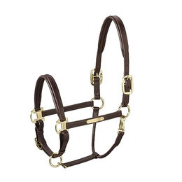 Eskadron Leather Elegance Lederhalfter für Vollblut in Braun – Bild 1 von 3