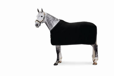 Eskadron New Basic Fleece Abschwitzdecke für Pferde Schwarz 135 cm – Bild 1 von 3