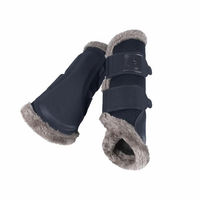 Produktbild von Eskadron Pferde Gamaschen Mesh Faux Fur Atlantic Blue Platinum Größe XL