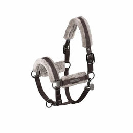 Produktbild von Eskadron Pferde Halfter Double Pin Girth Fauxfur Teak Brown Platinum 2024 Größe P1