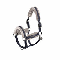 Produktbild von Eskadron Pferde Halfter Double Pin Girth mit Lammfellimitat Atlantic Blue Platinum Größe P1