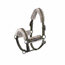 Eskadron Pferde Halfter Double Pin Girth mit Lammfellimitat Moss Green Größe Pony – Bild 1 von 1