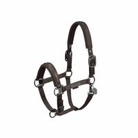 Produktbild von Eskadron Pferde Halfter Double Pin Glossy Crystal Teak Brown Platinum 2024 Größe P1