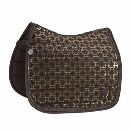 Eskadron Pferde Schabracke Glossy Chain Crystal Teak Brown Platinum 2024 Pony – Bild 1 von 3