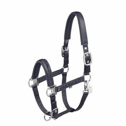 Produktbild von Eskadron Pferdehalfter Classic Sports Jewel Double Pin Leder Navy Größe Pony
