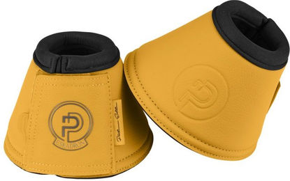 Produktbild von Eskadron Platinum 25 Gamaschen aus Kunstleder für Pferde in Grau und Gelb